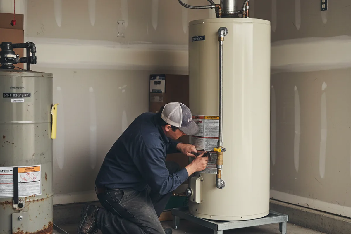Water heater and shutoff valve replacement in Convent Station